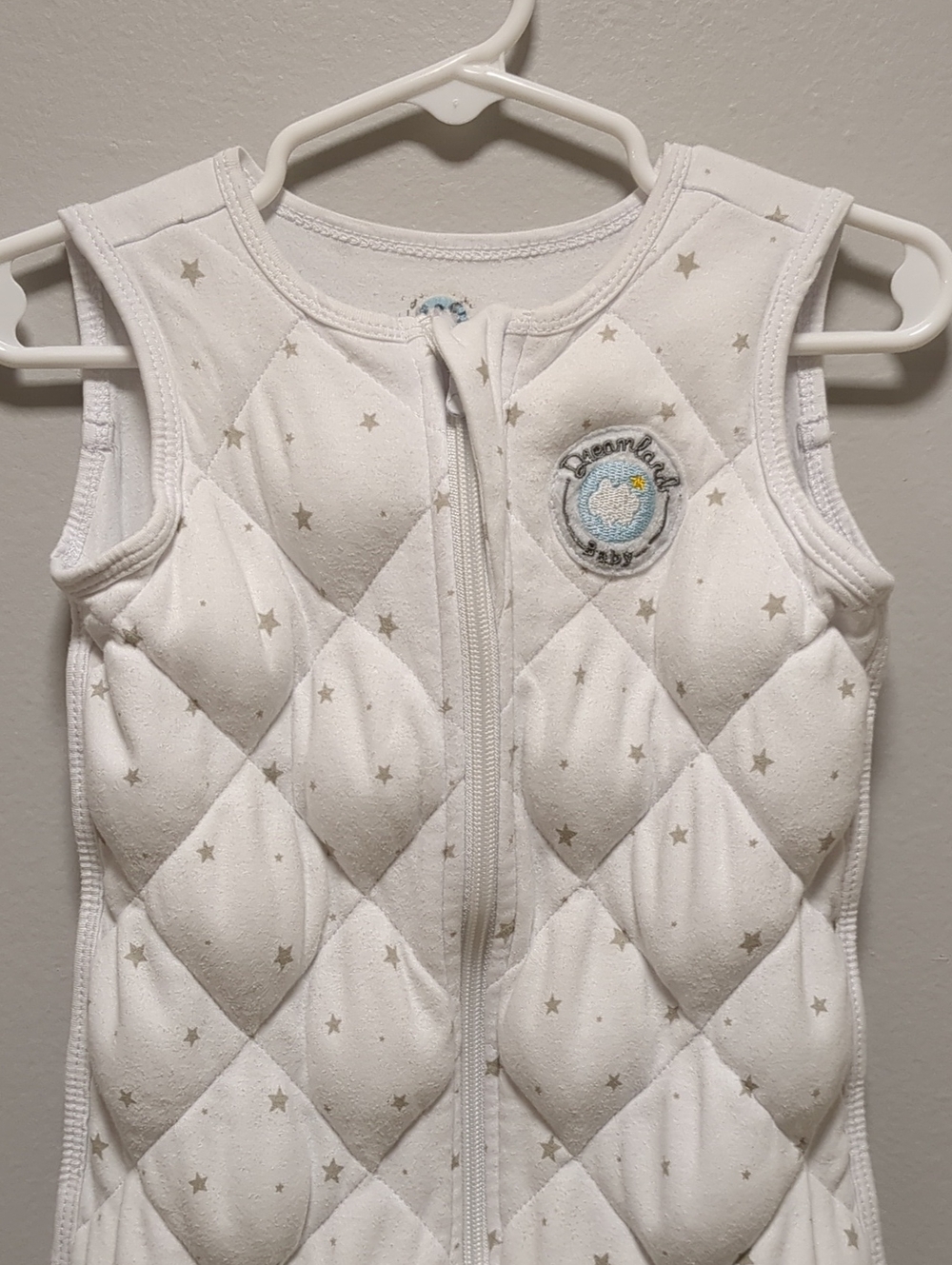 Dreamland Baby Dream Weighted Sleep Sack Quilted White 100% Cotton 6–12 Months - Picture 2 of 10